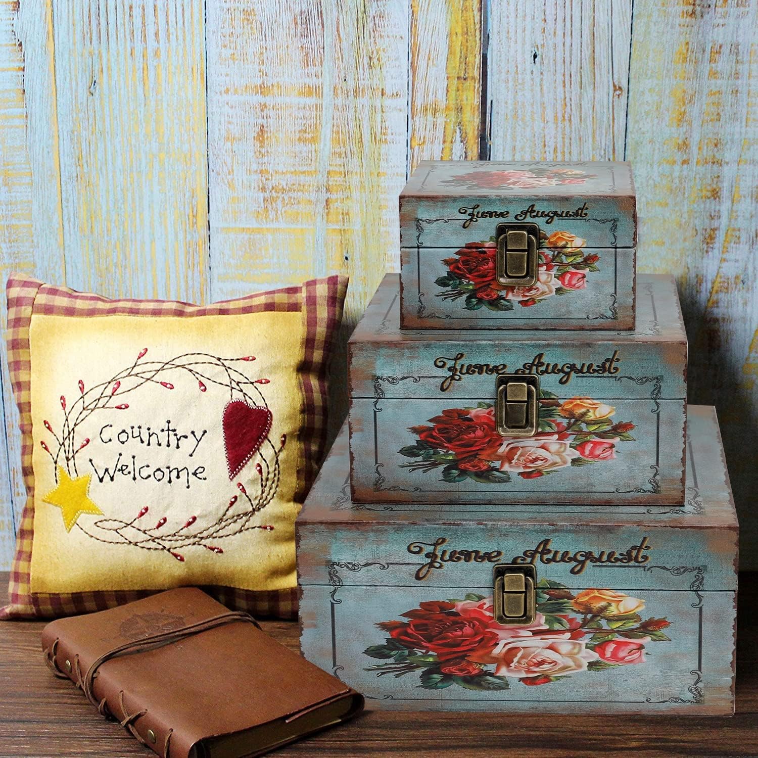 Vintage Farmhouse Beige Storage Basket — Set of 3 - View 5