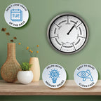 Brown Wall Clock — 10" - View 2