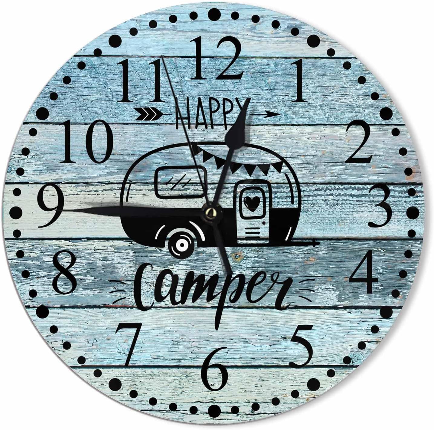 Battery Operated Modern Green Wall Clock — 10" — 10 Inch