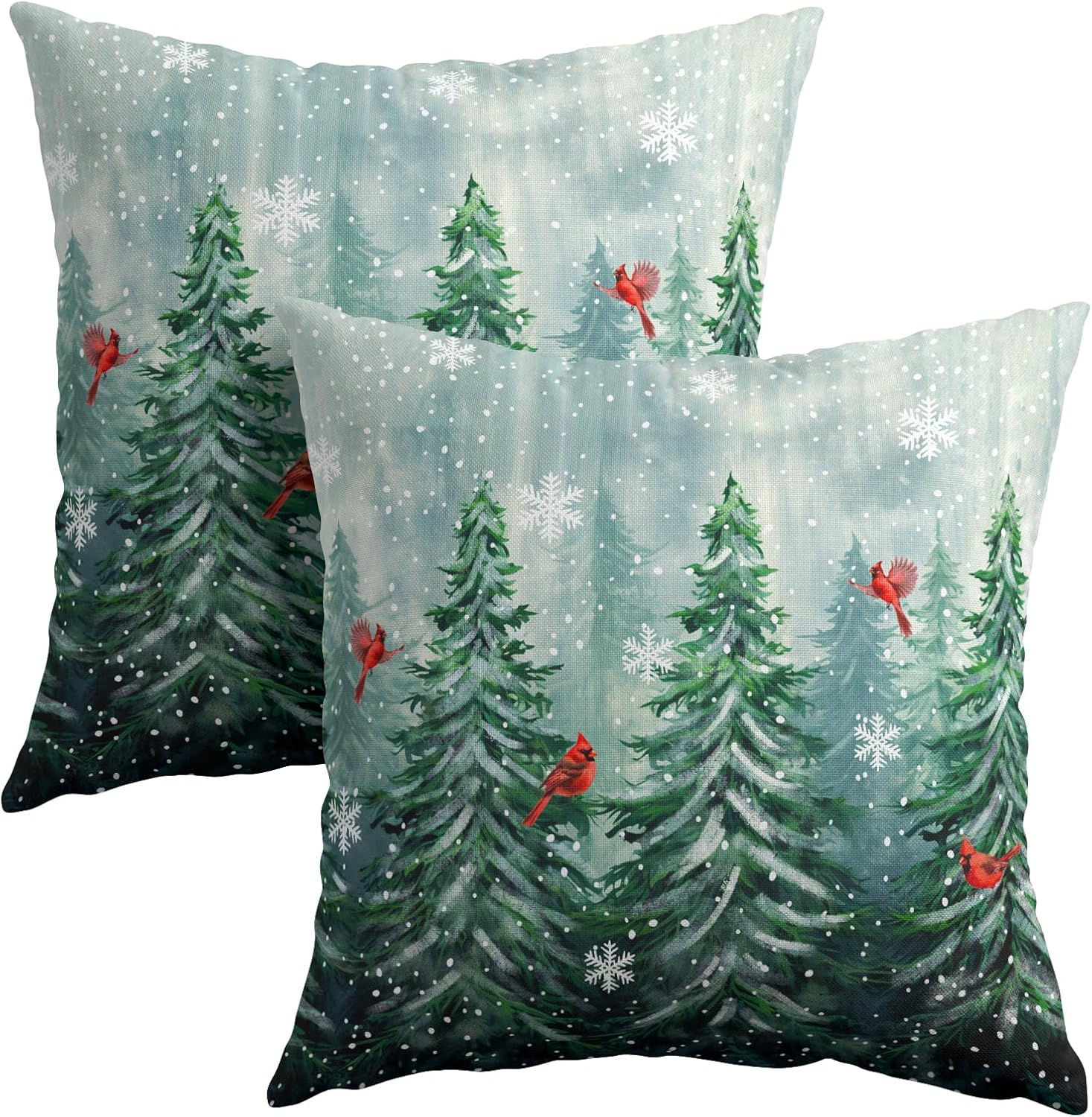 Boho Blue Throw Pillow Cover — 22" — 18" x 18" (Pack of 2)