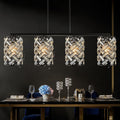 Round Luxe Black Chandelier — Black Round 4-Light