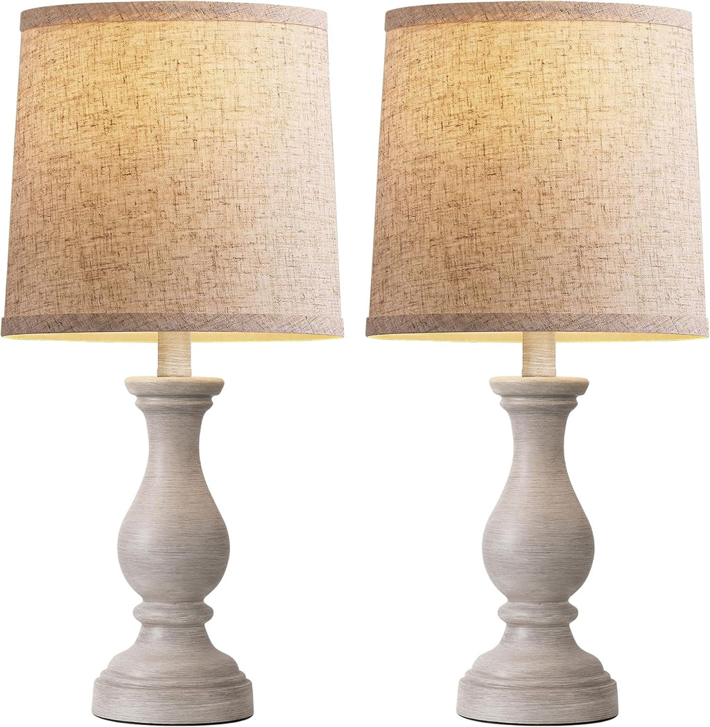 Linen Boho Black Bedside Lamp — 22" - View 7