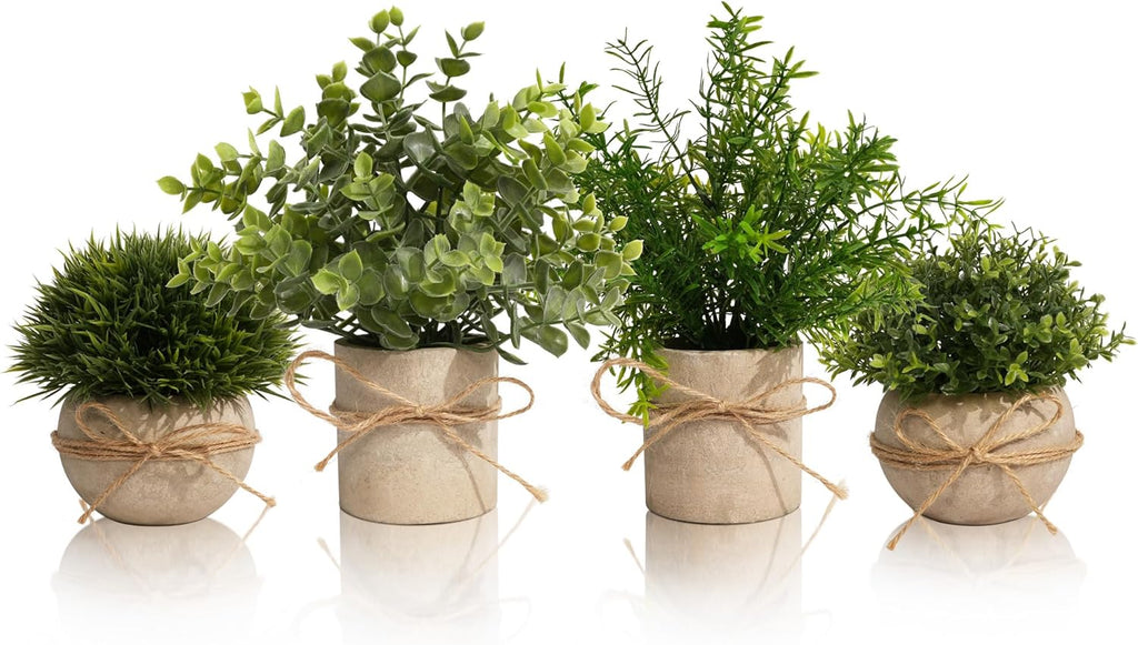 Farmhouse Faux Plant — Green Rosemary I