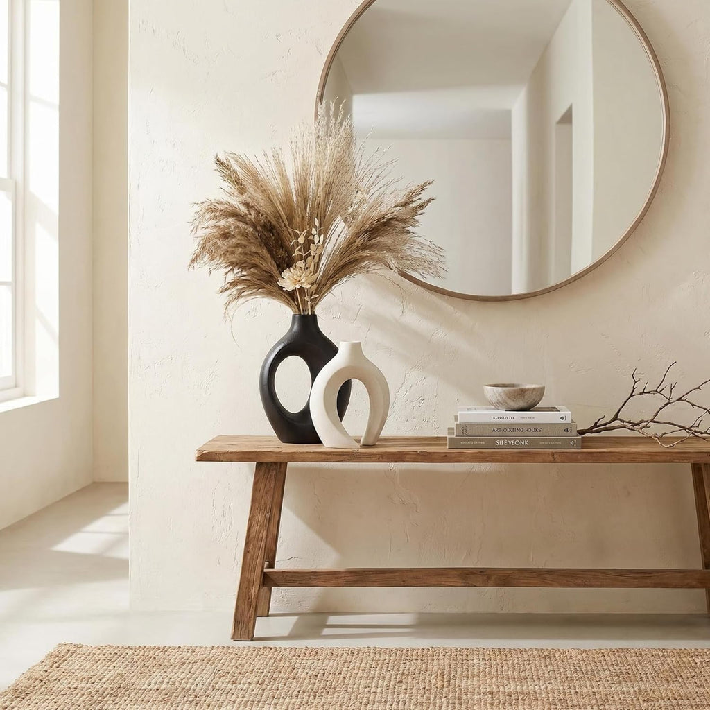 Modern Beige Vase Set — 6.3" - View 8