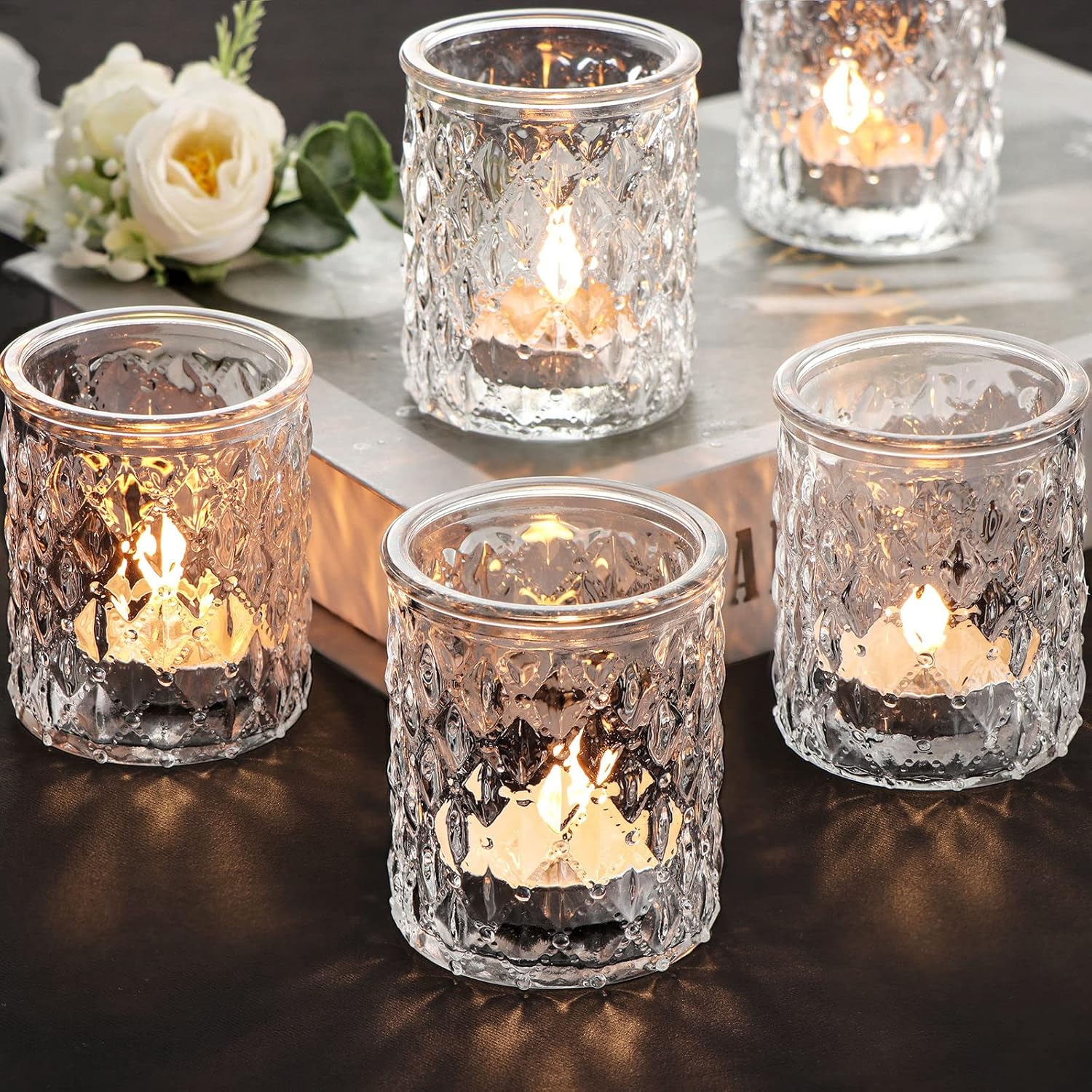 Luxe Blue Candle — Clear