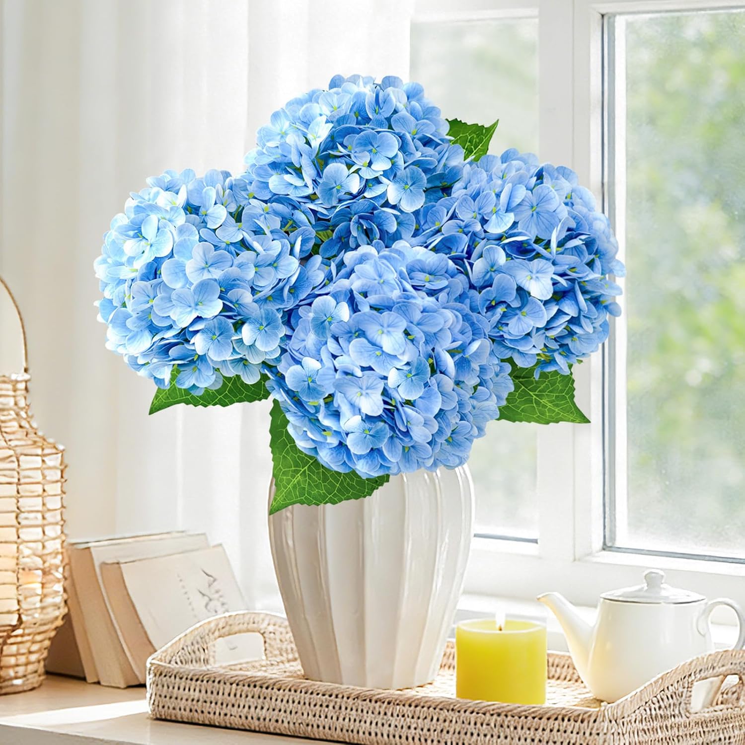 Blue Artificial Flowers — 21" - View 6