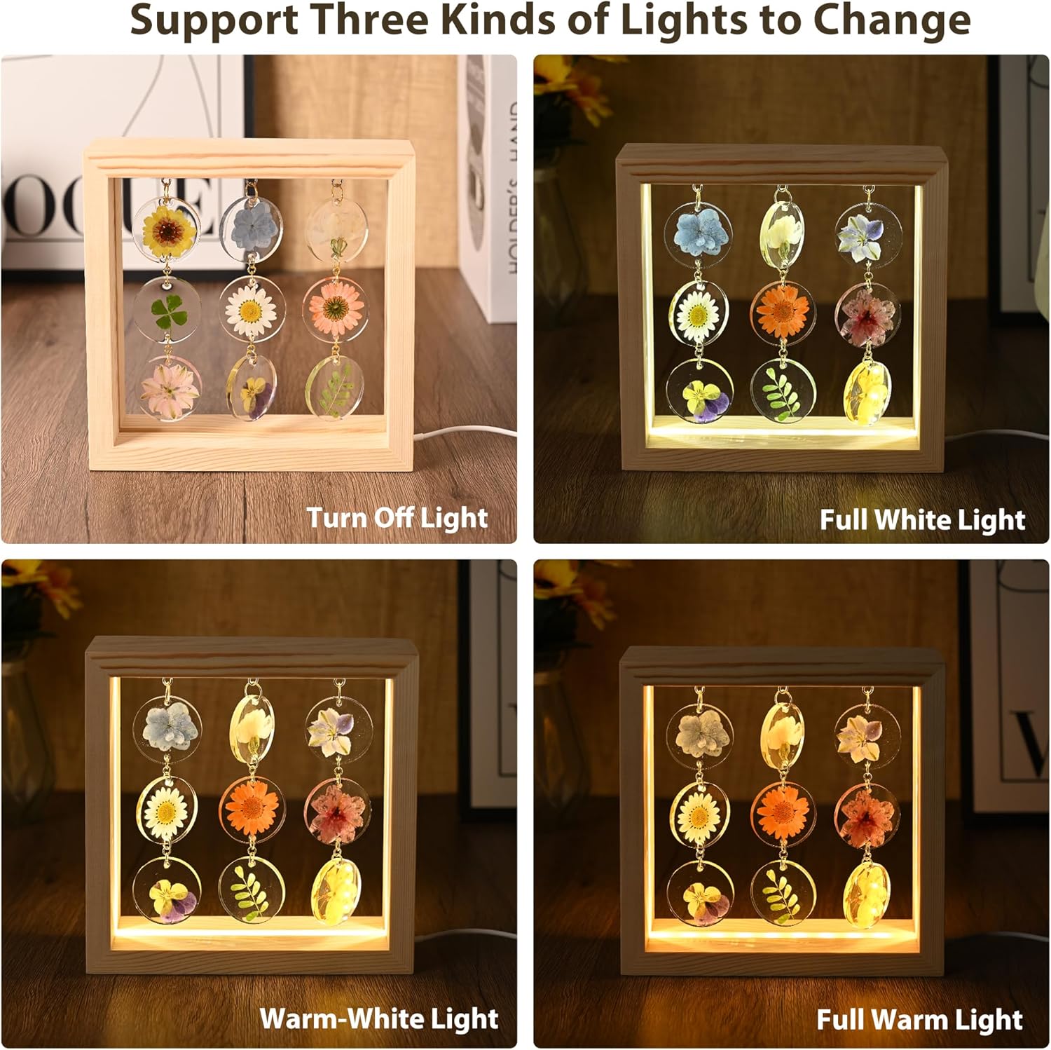 Dimmable Wood Bedside Lamp — 3X3 - View 6