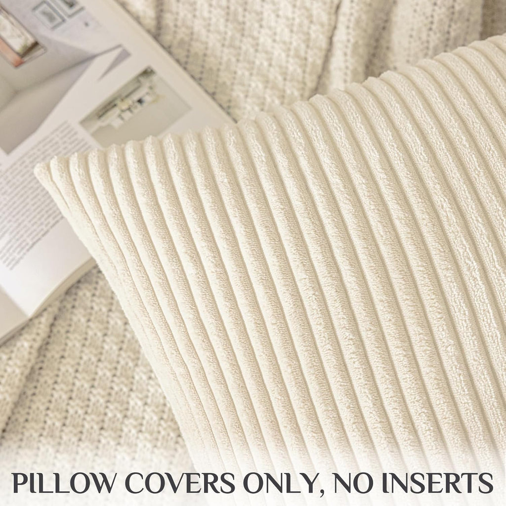Boho Beige Throw Pillow Cover — 18" - View 3