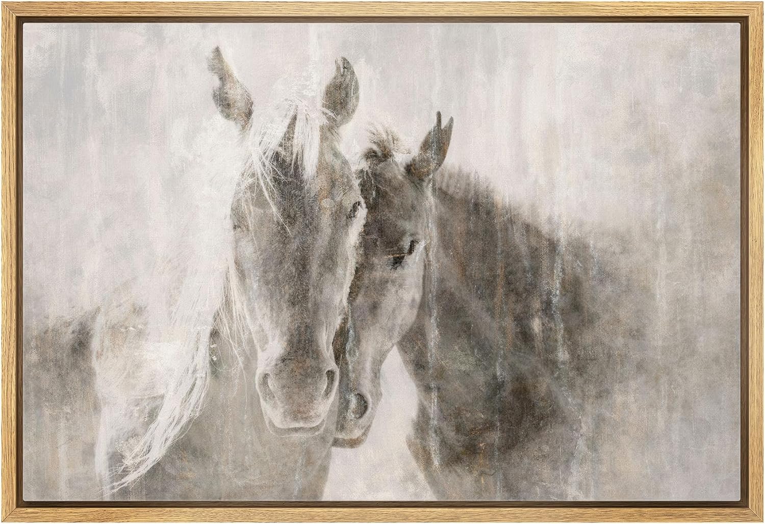Framed Luxe Grey Wall Art — 16" — 24"L x 16"W