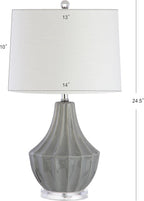 Linen Modern Beige Desk Lamp — 24.5" - View 5