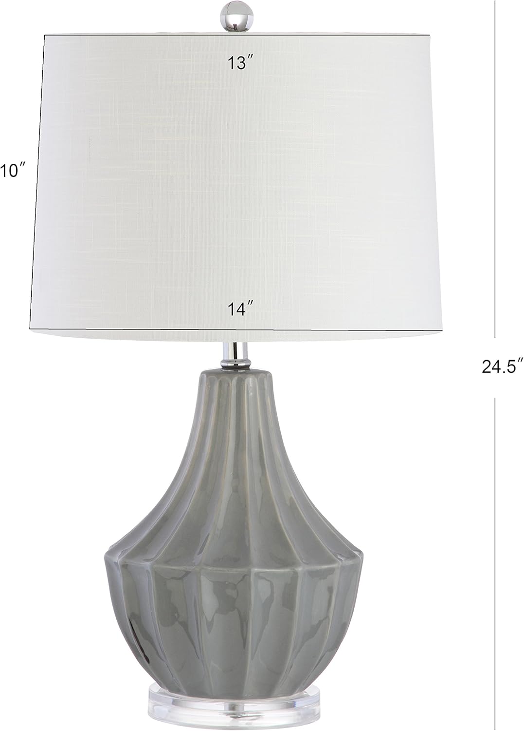 Linen Modern Beige Desk Lamp — 24.5" - View 5