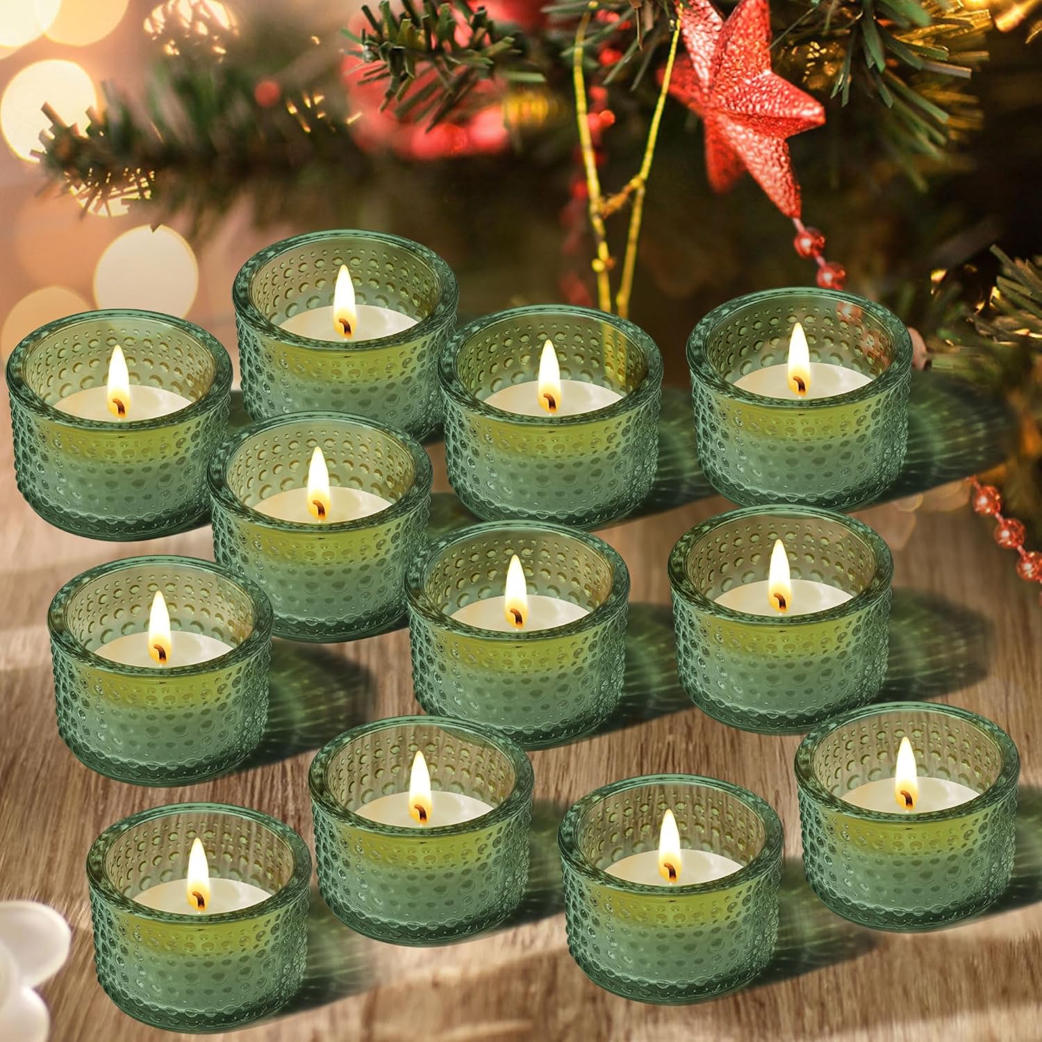 Luxe Black Candle — 2" — Embossed_green