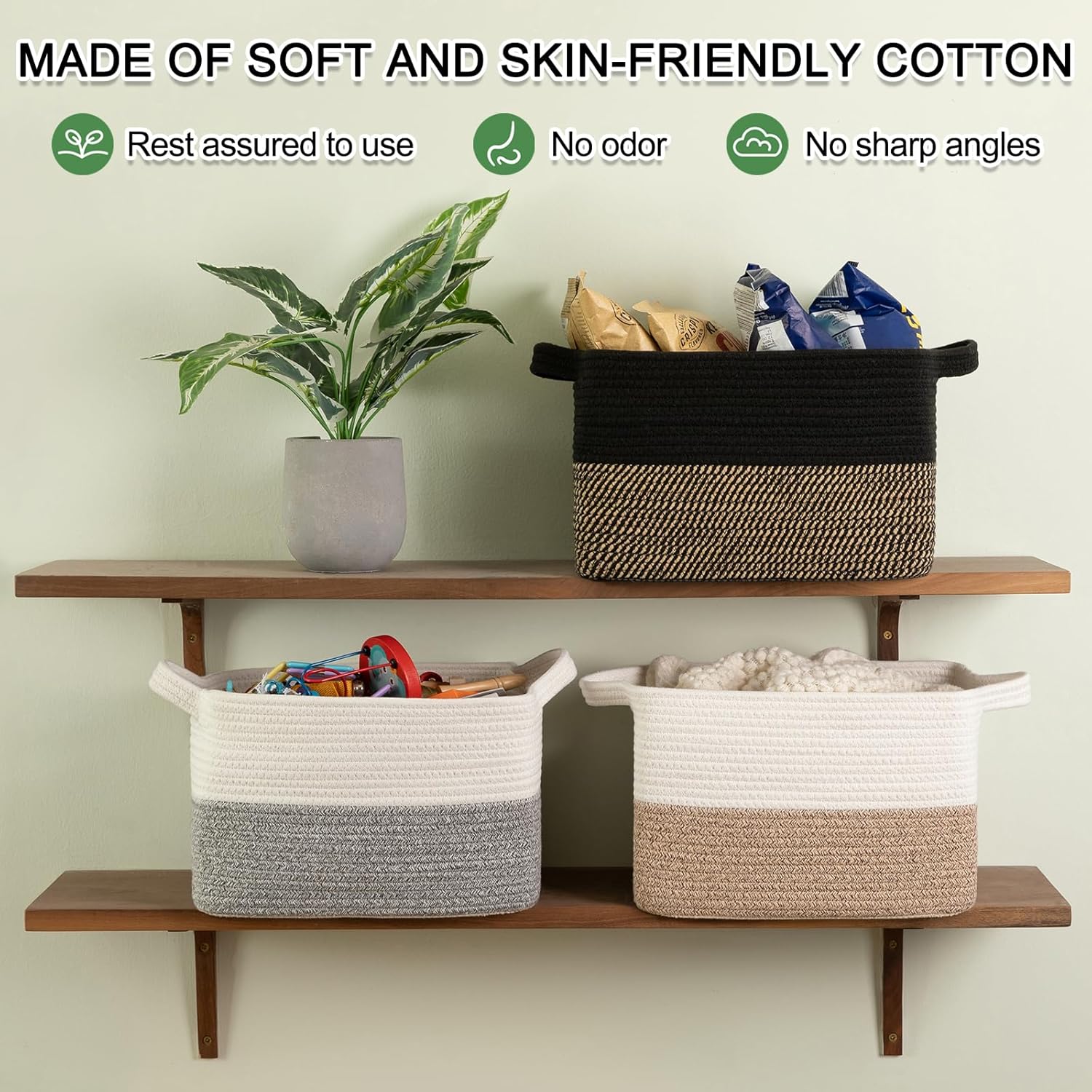 Boho Black Storage Bin — 13" - View 6