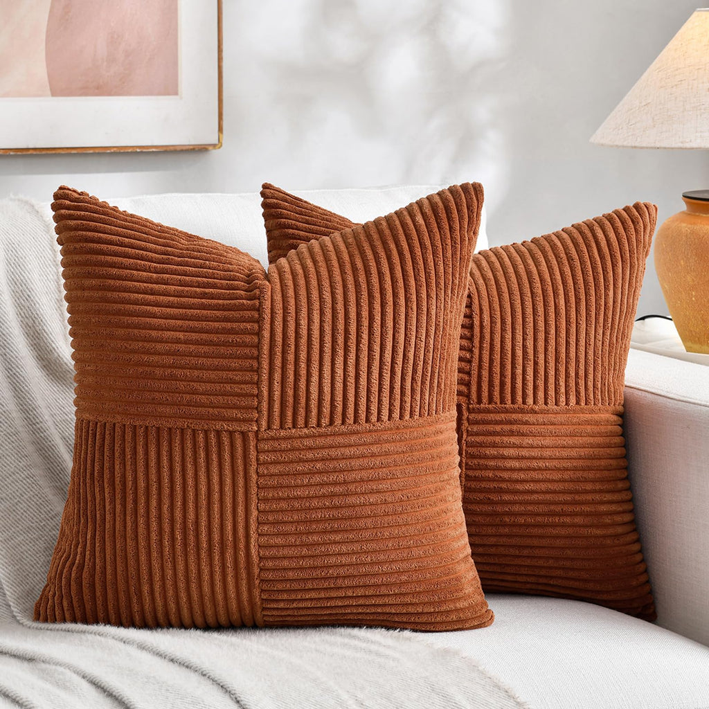 Boho Beige Throw Pillow Cover — 18"