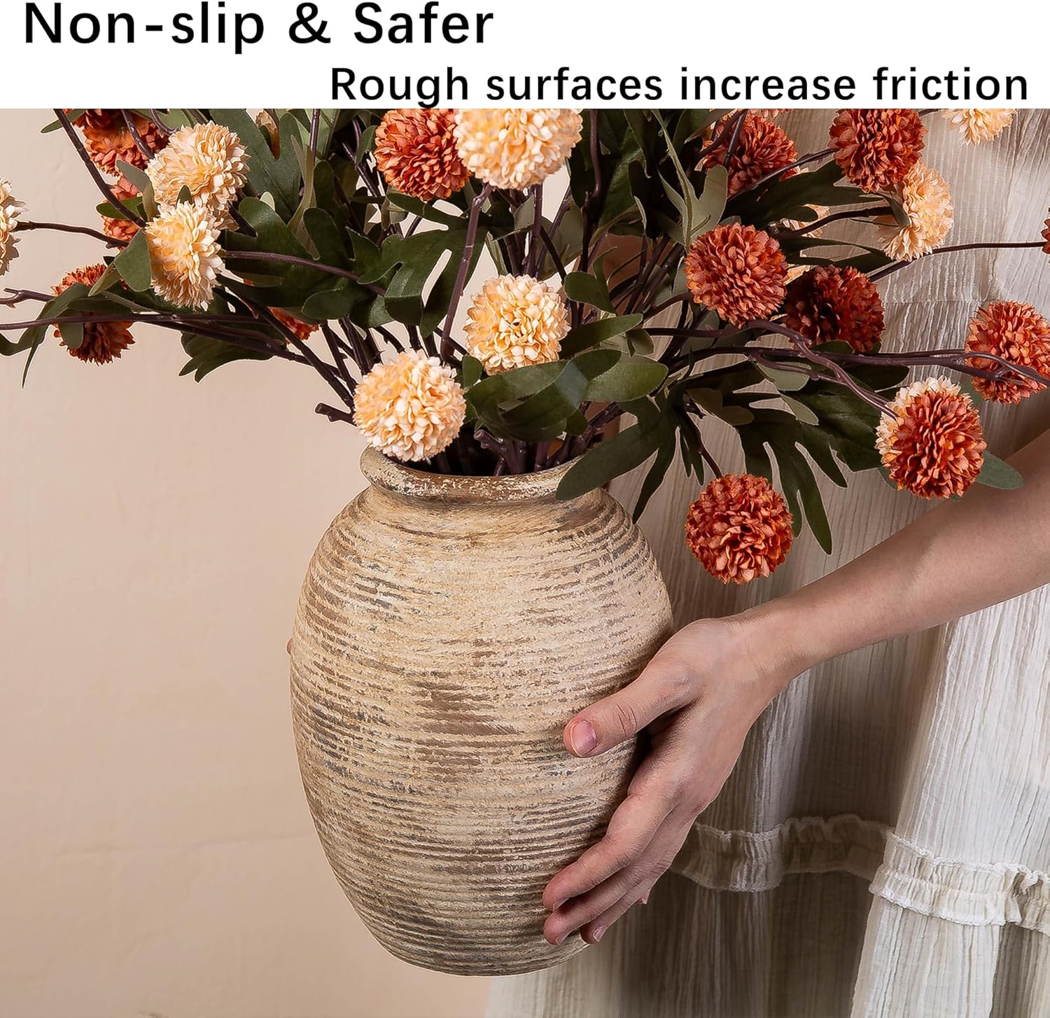 Vintage Farmhouse Ceramic Flower Vase - View 4