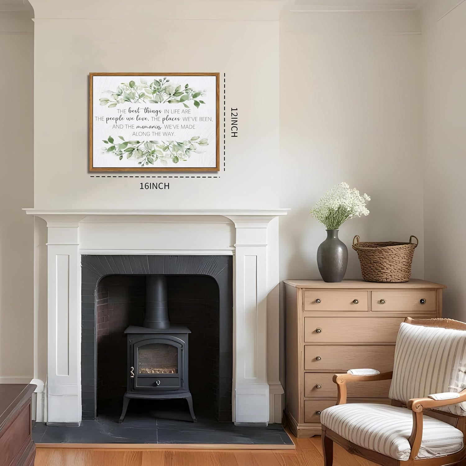 Framed Black Wall Decor — 16" - View 6