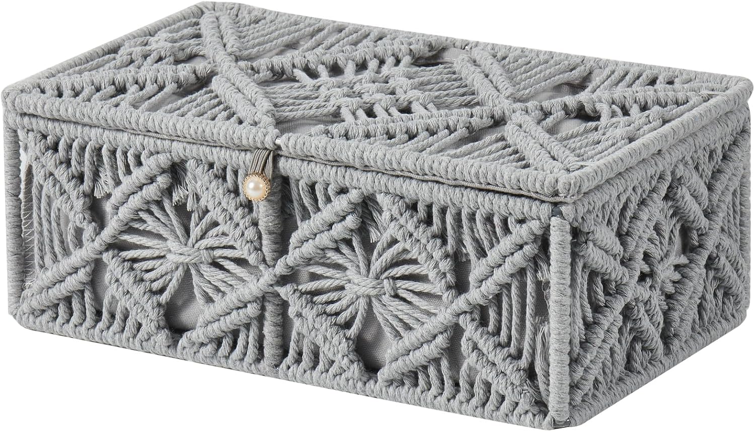Boho Beige Storage Basket — Small