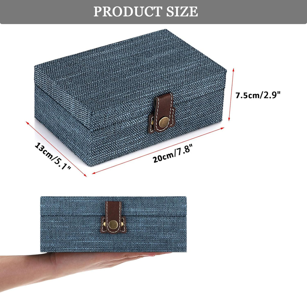Linen Blue Storage Basket - View 5