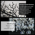 Rectangular Luxe Black Chandelier — 16-Light - View 5