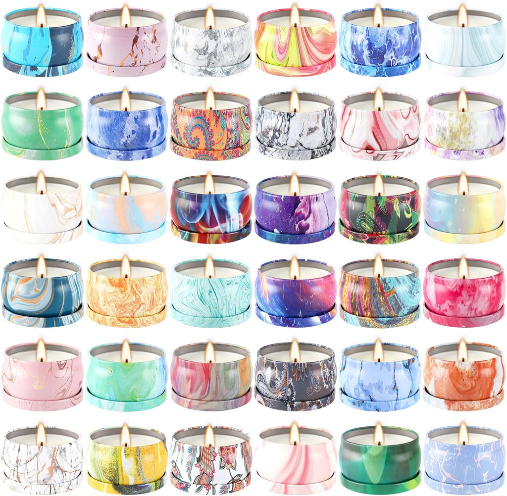 Soy Wax Blue Scented Candle — Set of 36 - View 2