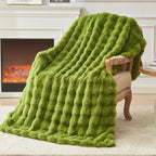 Boho Beige Throw Pillow — 50" — Dark Green