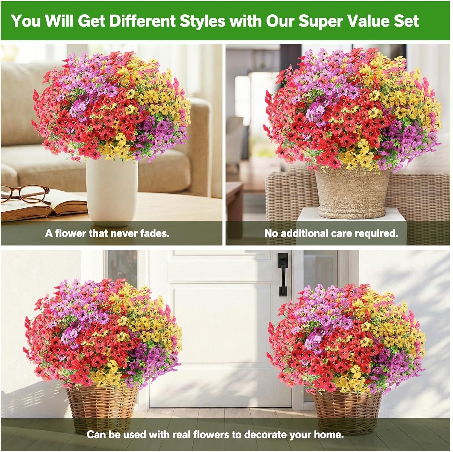 Blue Artificial Flowers - View 5