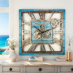 Oversized Farmhouse Beige Wall Clock — 24" - View 3