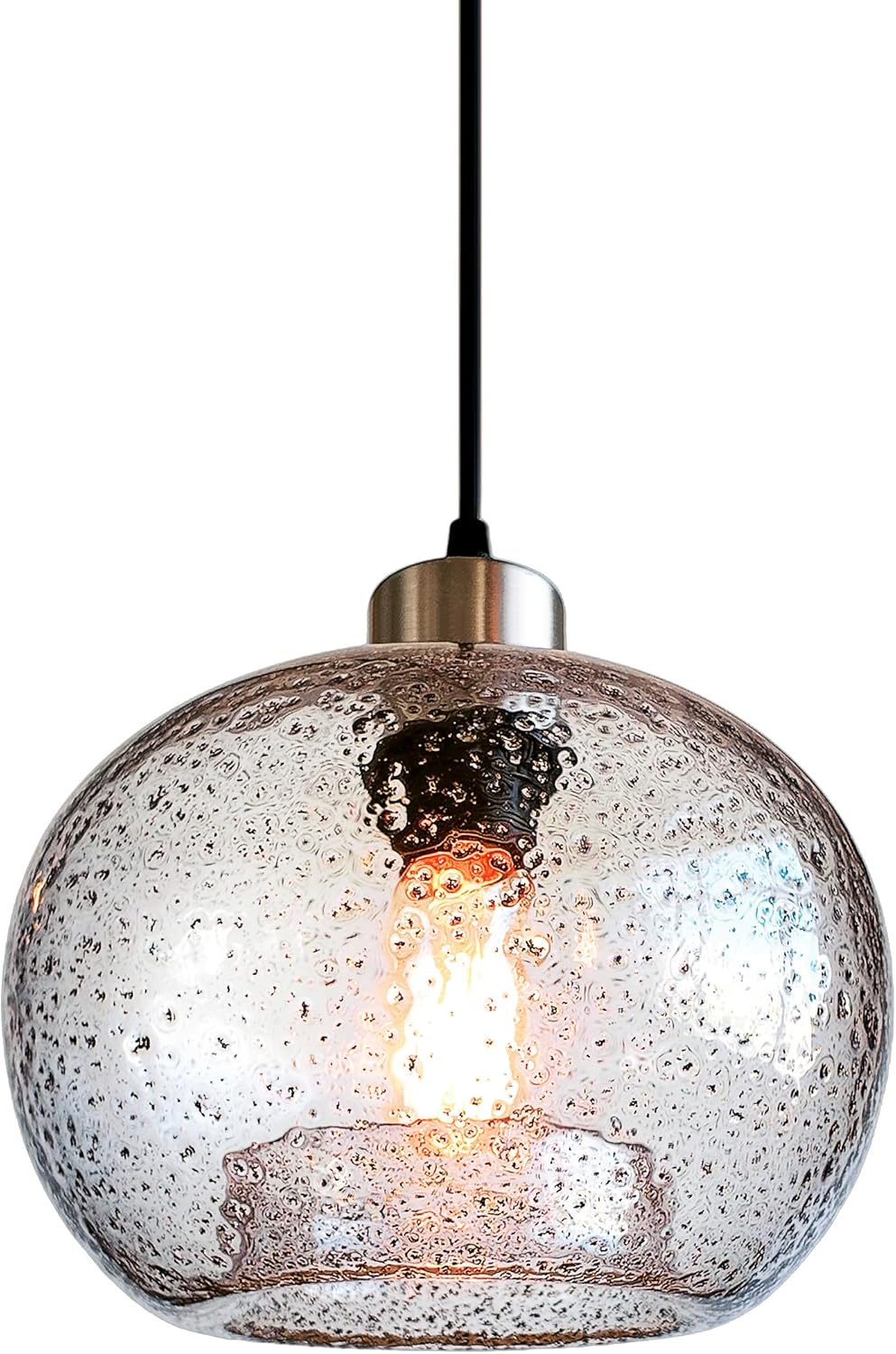 Farmhouse Blue Pendant Light — 7" — Marble Clear 1 Pack