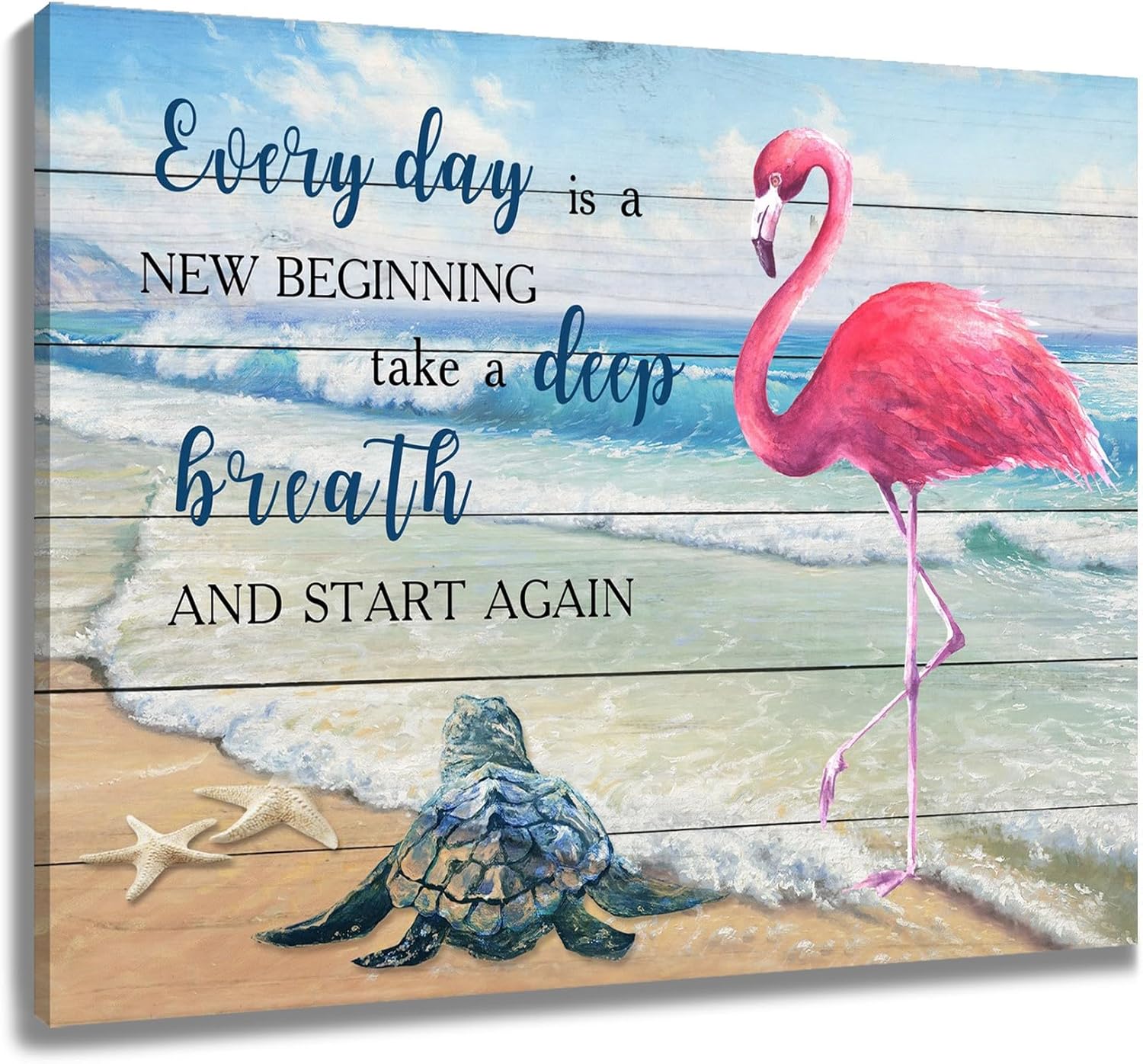 Framed Farmhouse Wood Canvas Wall Art — 12" — 8"L x 10"W
