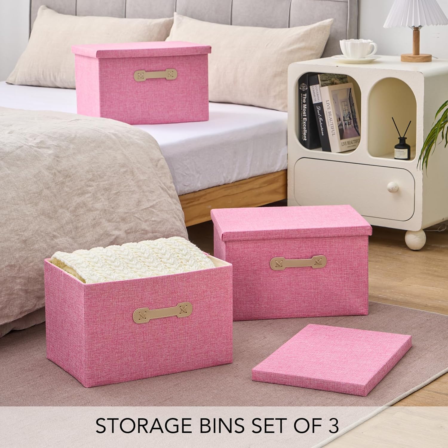 Linen Fabric Storage Bin - View 2