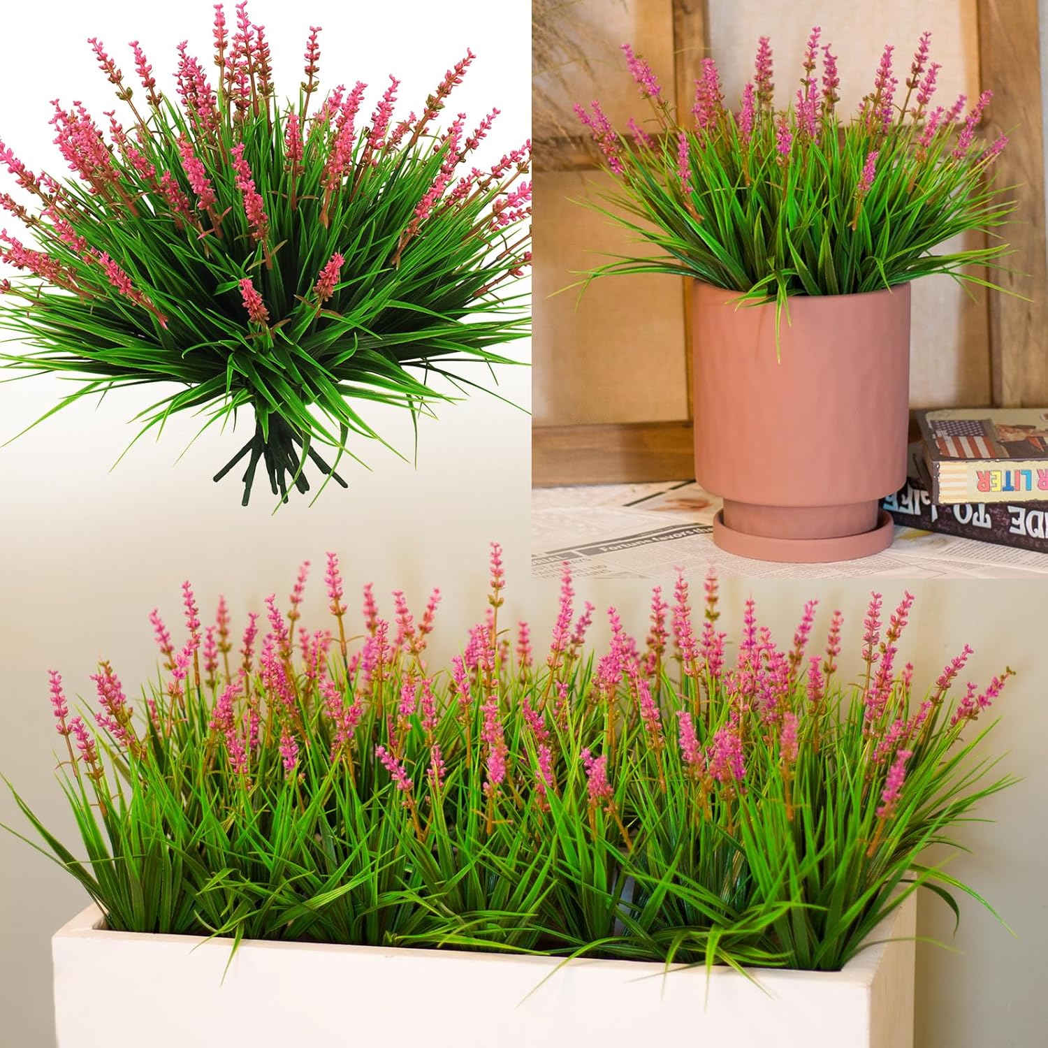 Green Artificial Flowers — Pink