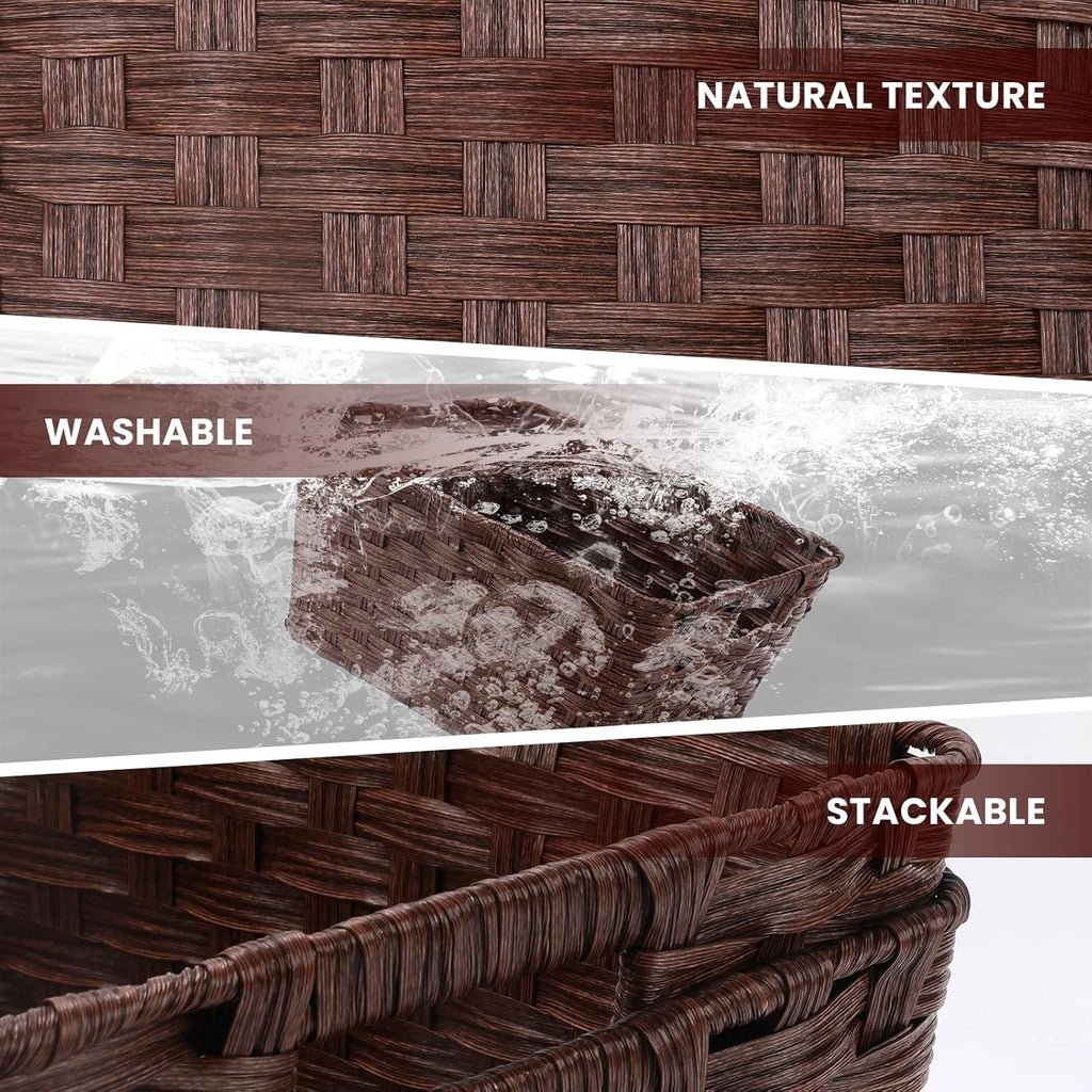 Boho Brown Storage Basket — 12" - View 3