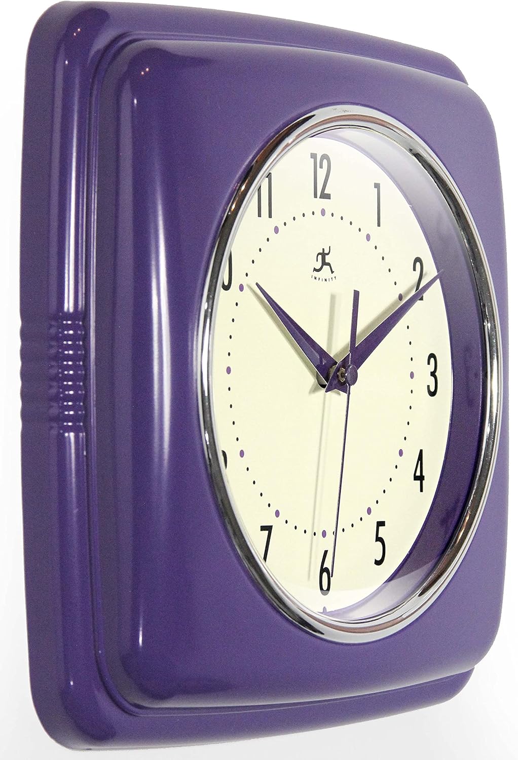 Vintage Mid-Century Beige Wall Clock — 9" - View 3