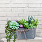 Oval Farmhouse Metal Artificial Plant — 10" - View 4