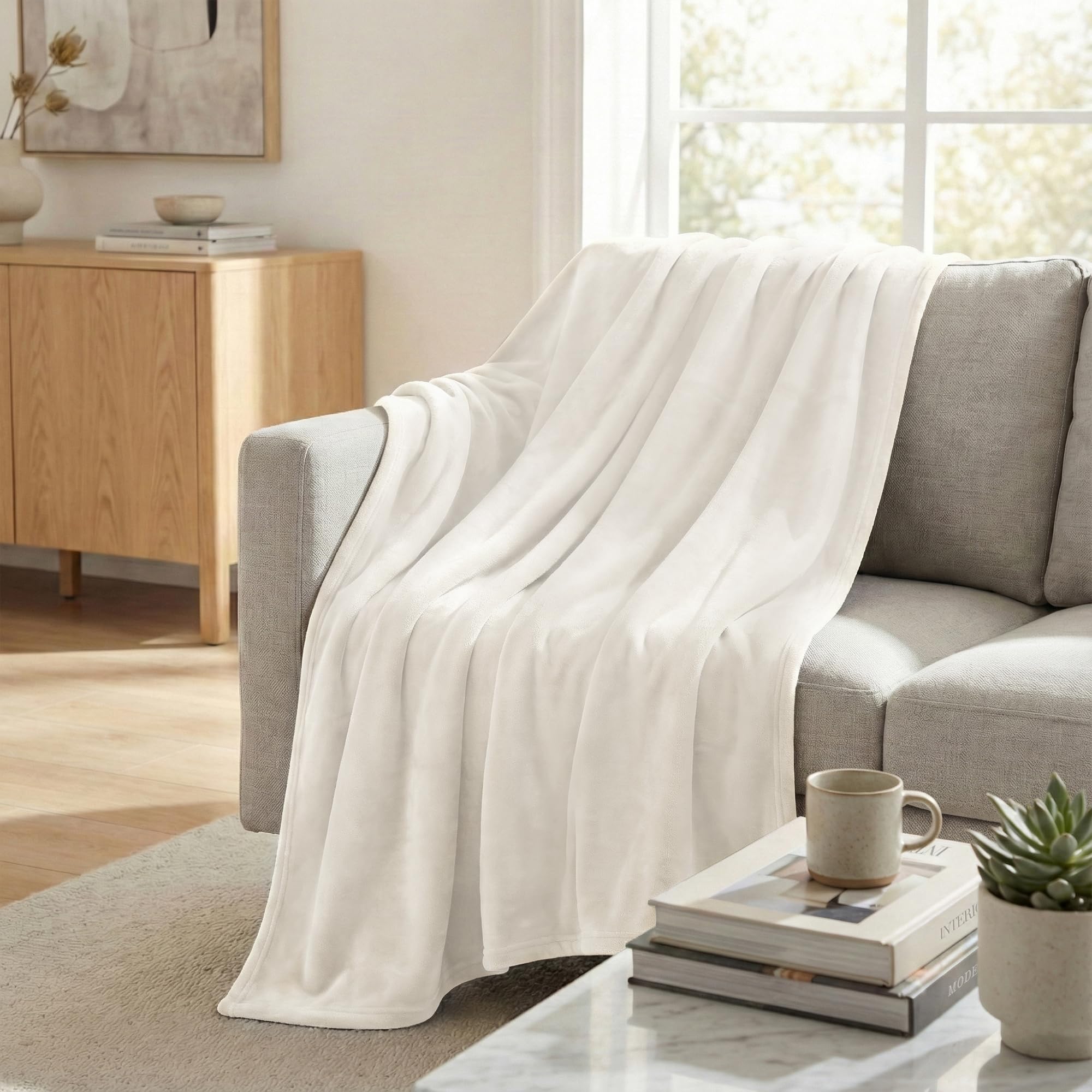 Beige Throw Pillow — 50x60