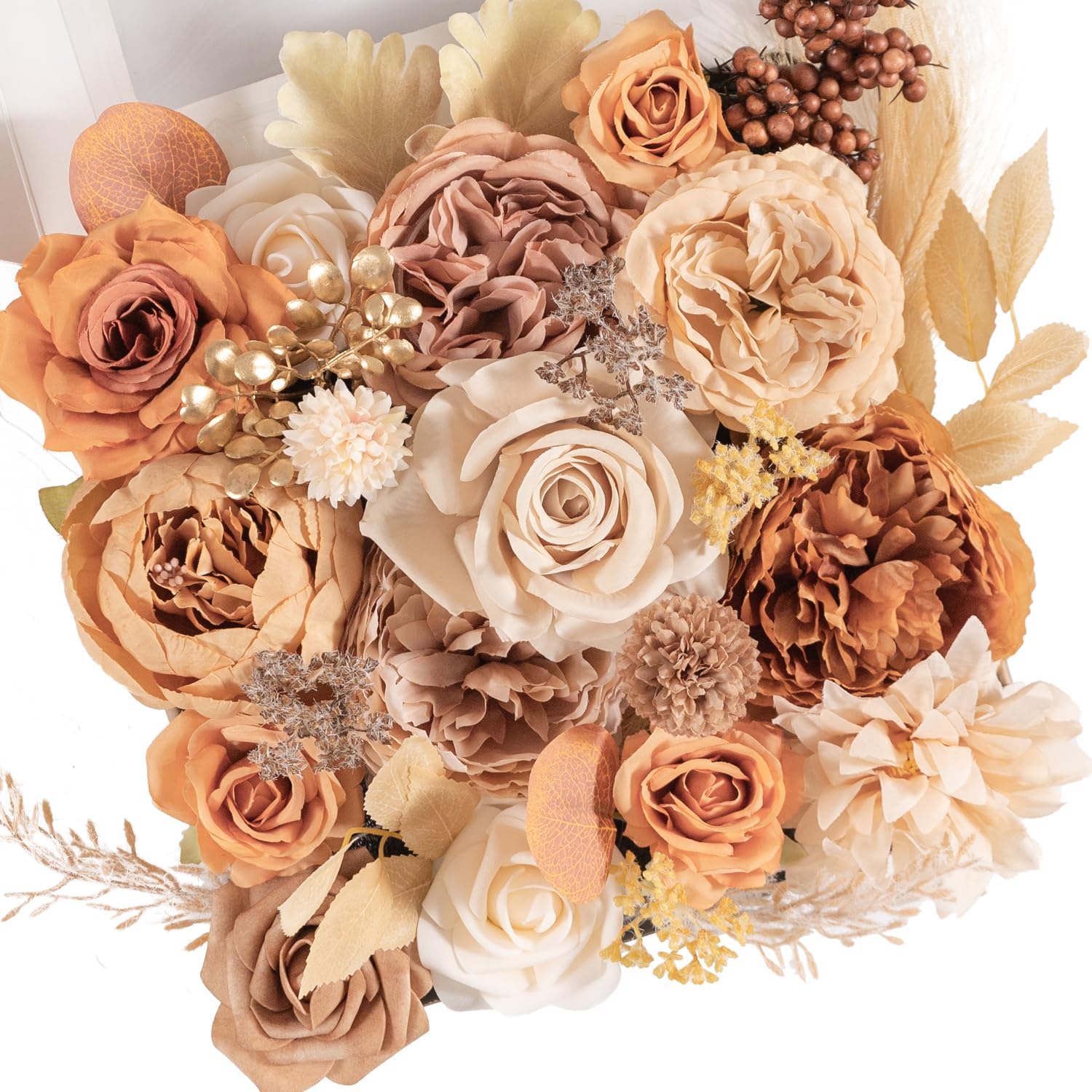 Black Artificial Flowers — Nude Color & Pale Coffee