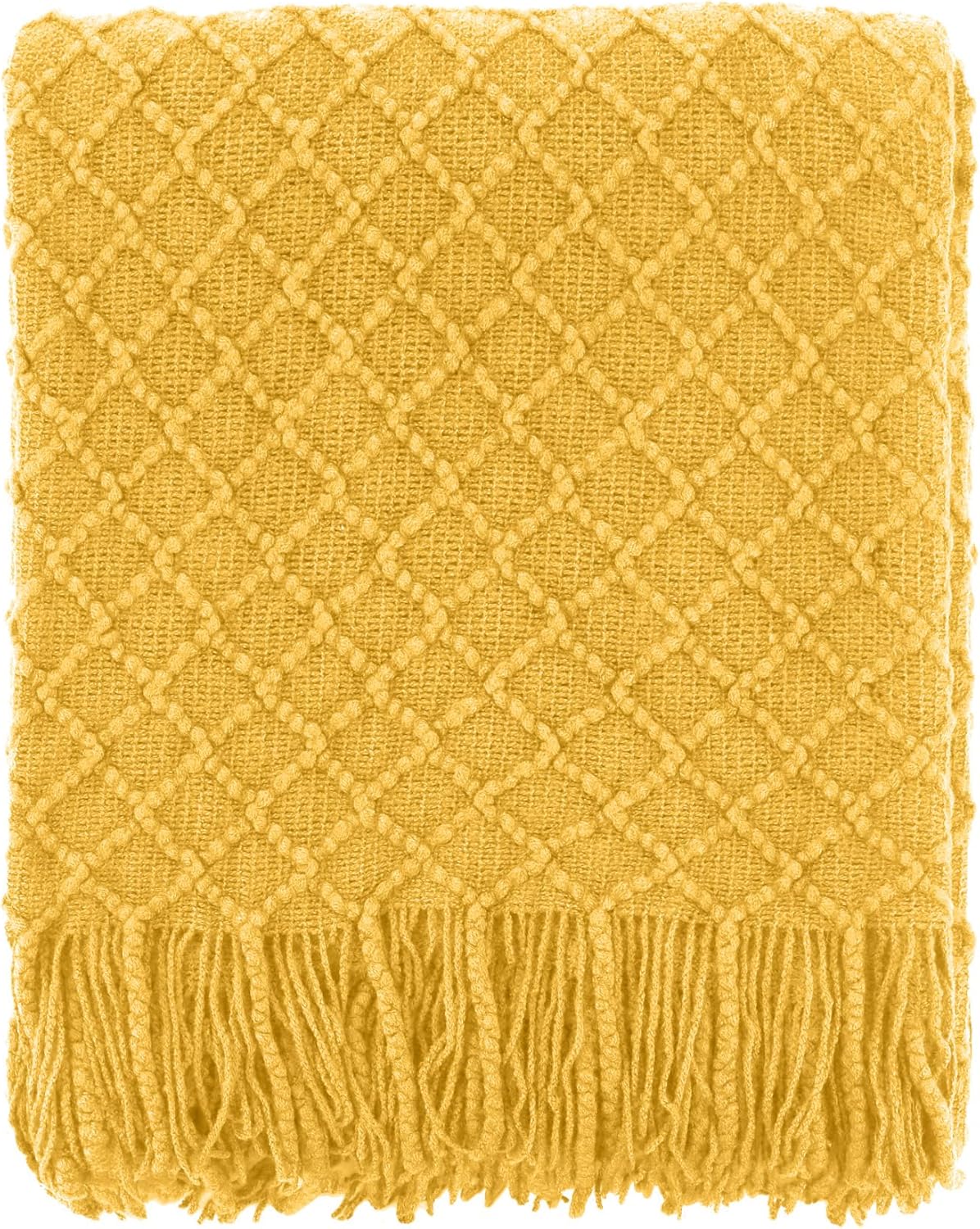 Boho Beige Throw Pillow — 50" — Yellow