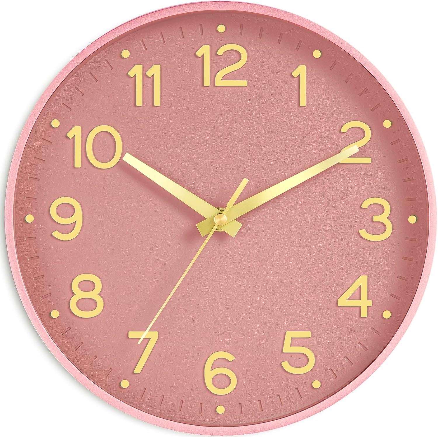 Battery Operated Luxe Black Wall Clock — 8" — 8 Inch