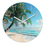 Battery Operated Blue Wall Clock — 24"