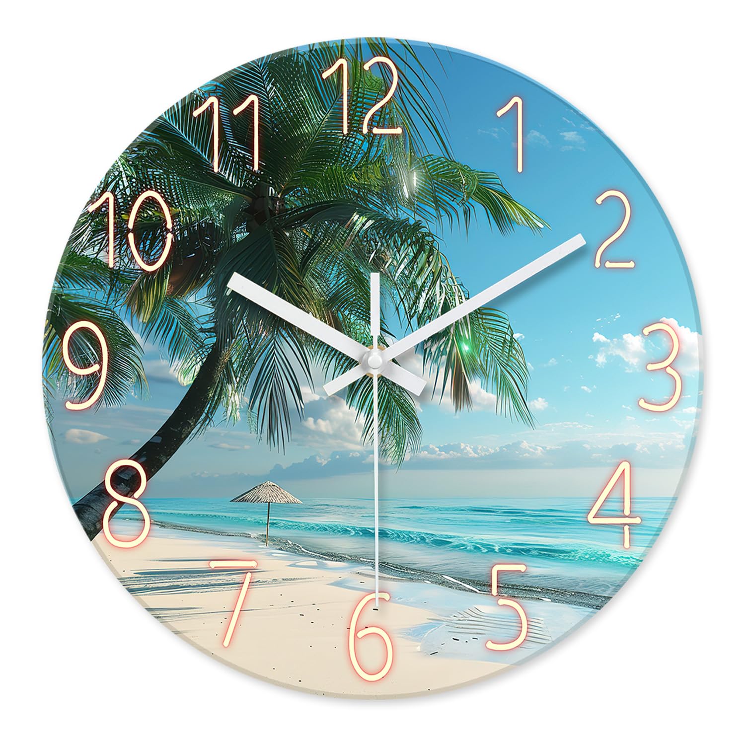Battery Operated Blue Wall Clock — 24"