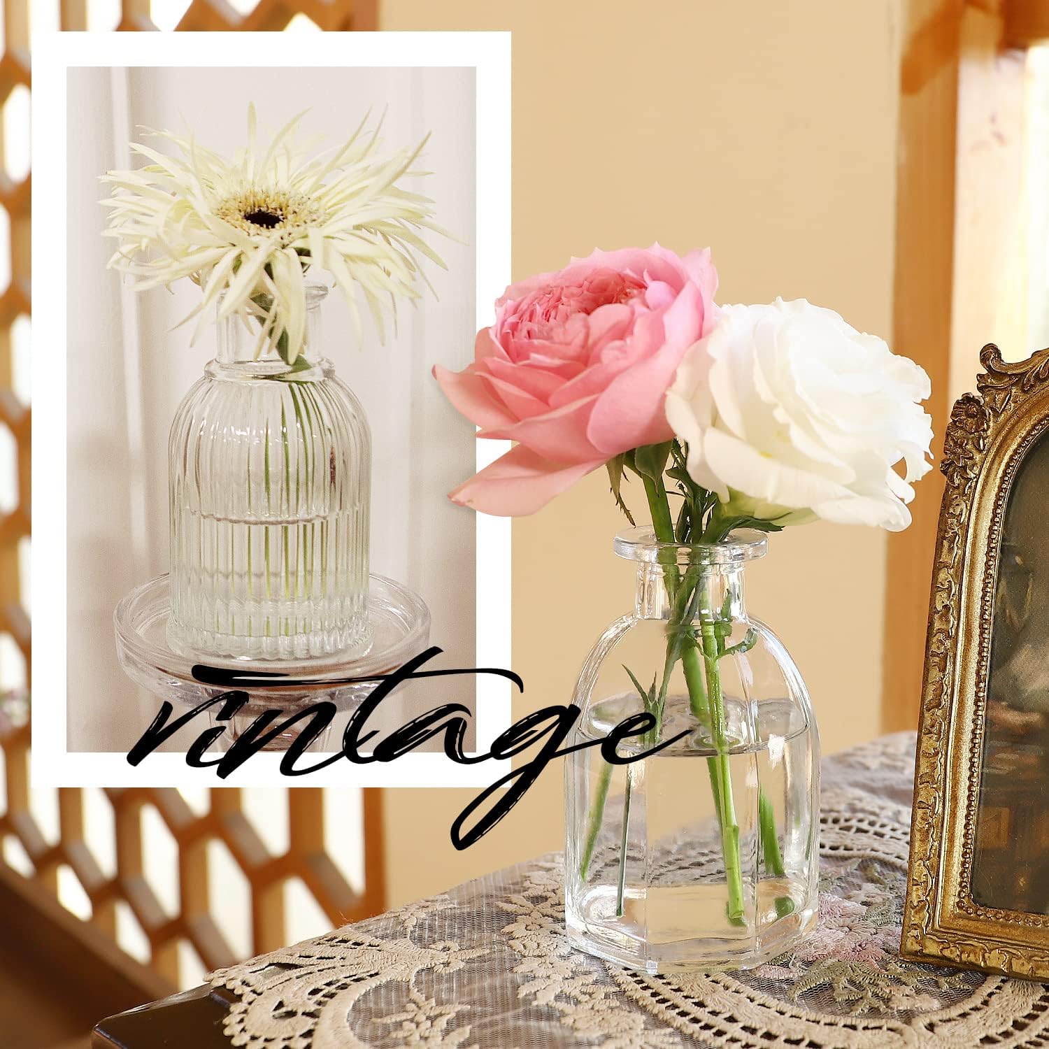 Vintage Farmhouse Black Flower Vase - View 2