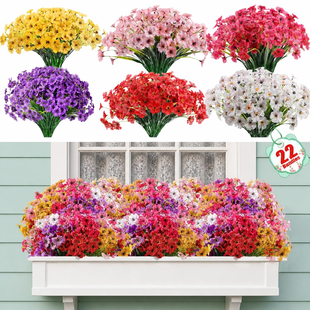 Blue Artificial Flowers