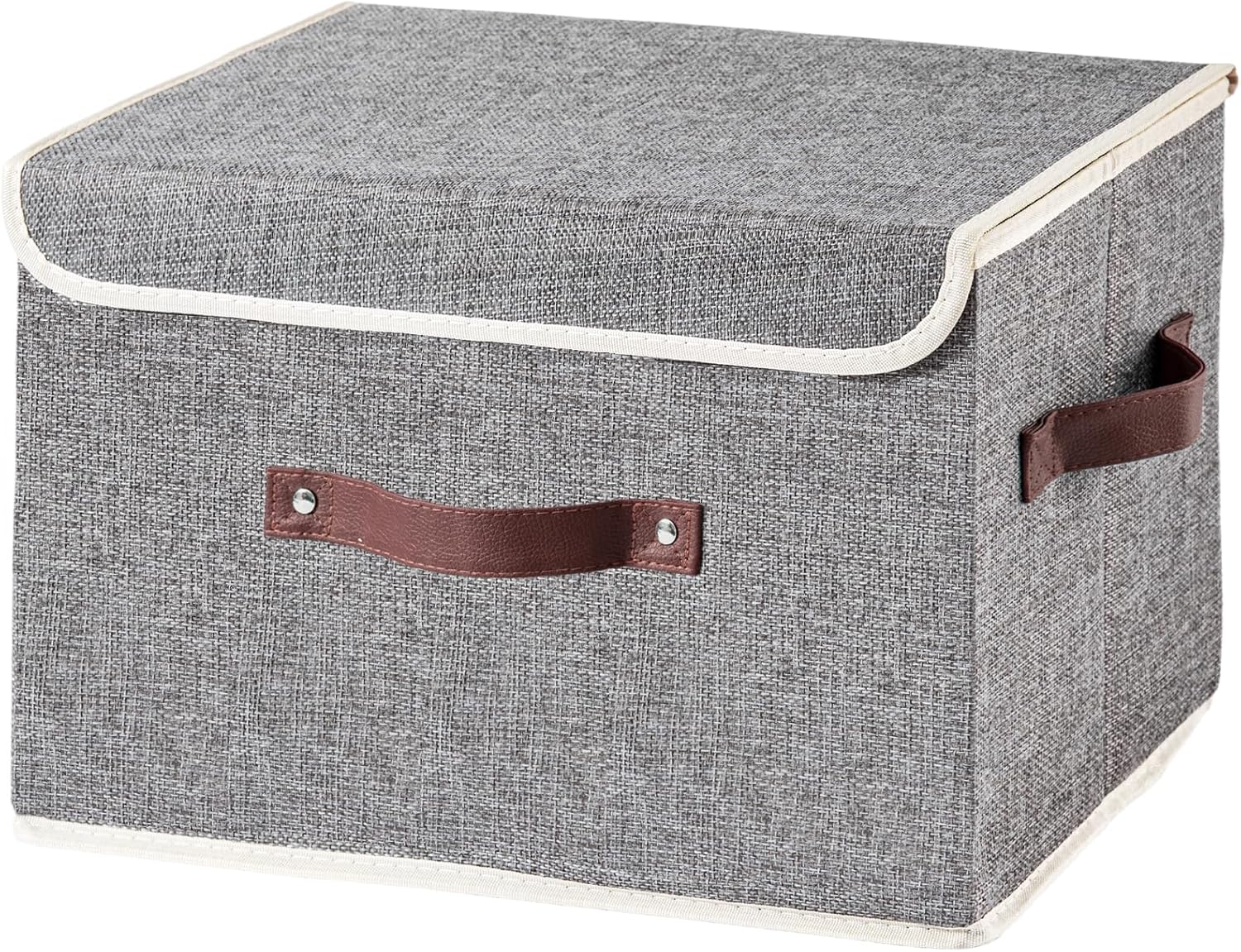 Linen Beige Storage Bin — Set of 1 — Large(set of 1)