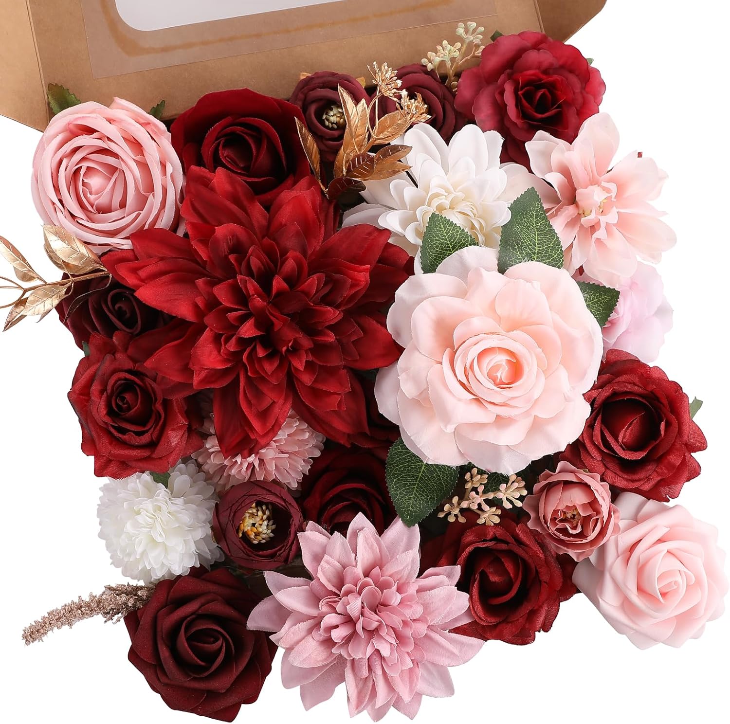Blue Artificial Flowers — Red&pink