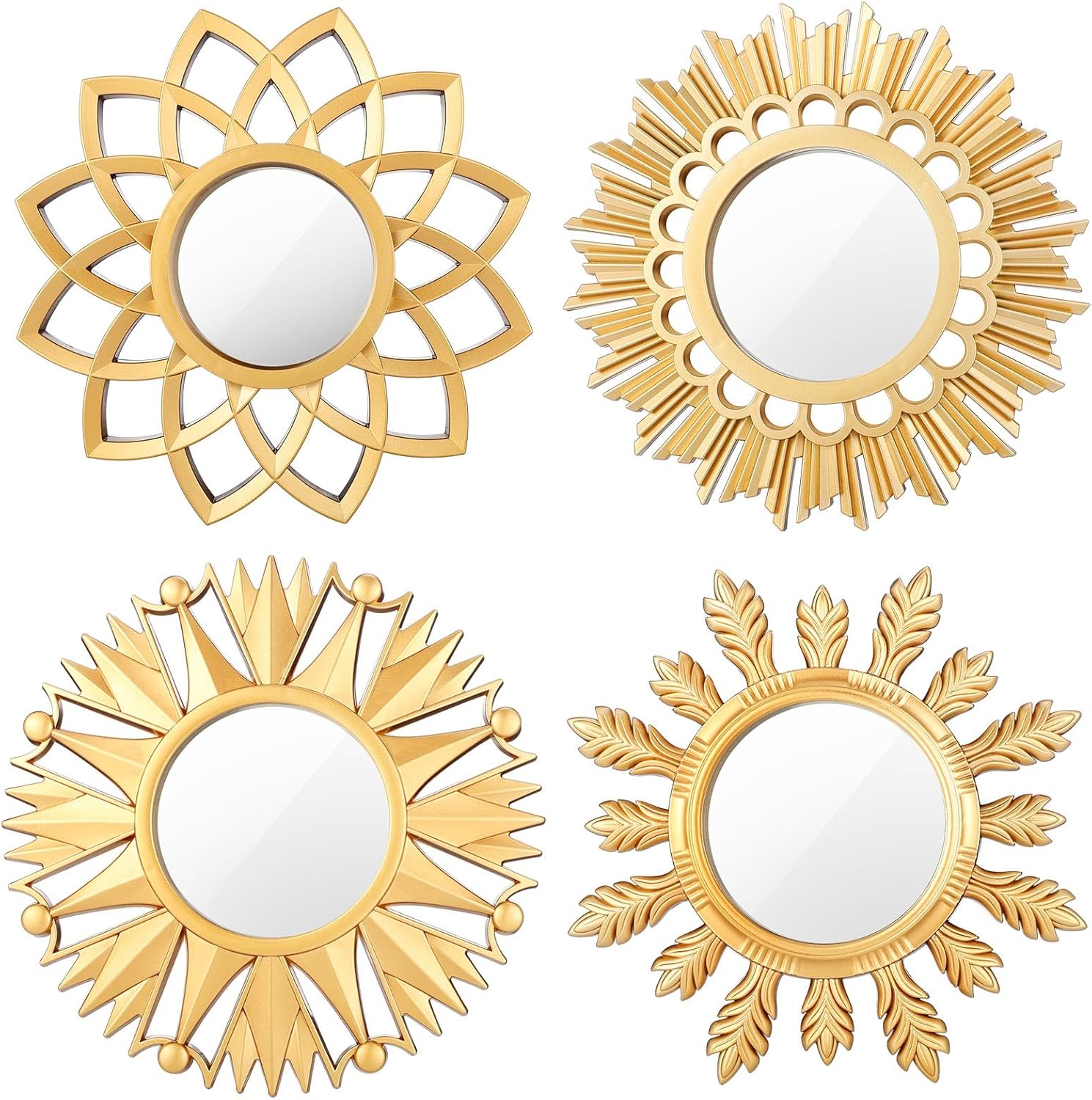 Boho Gold Mirror — Set of 4 — Gold