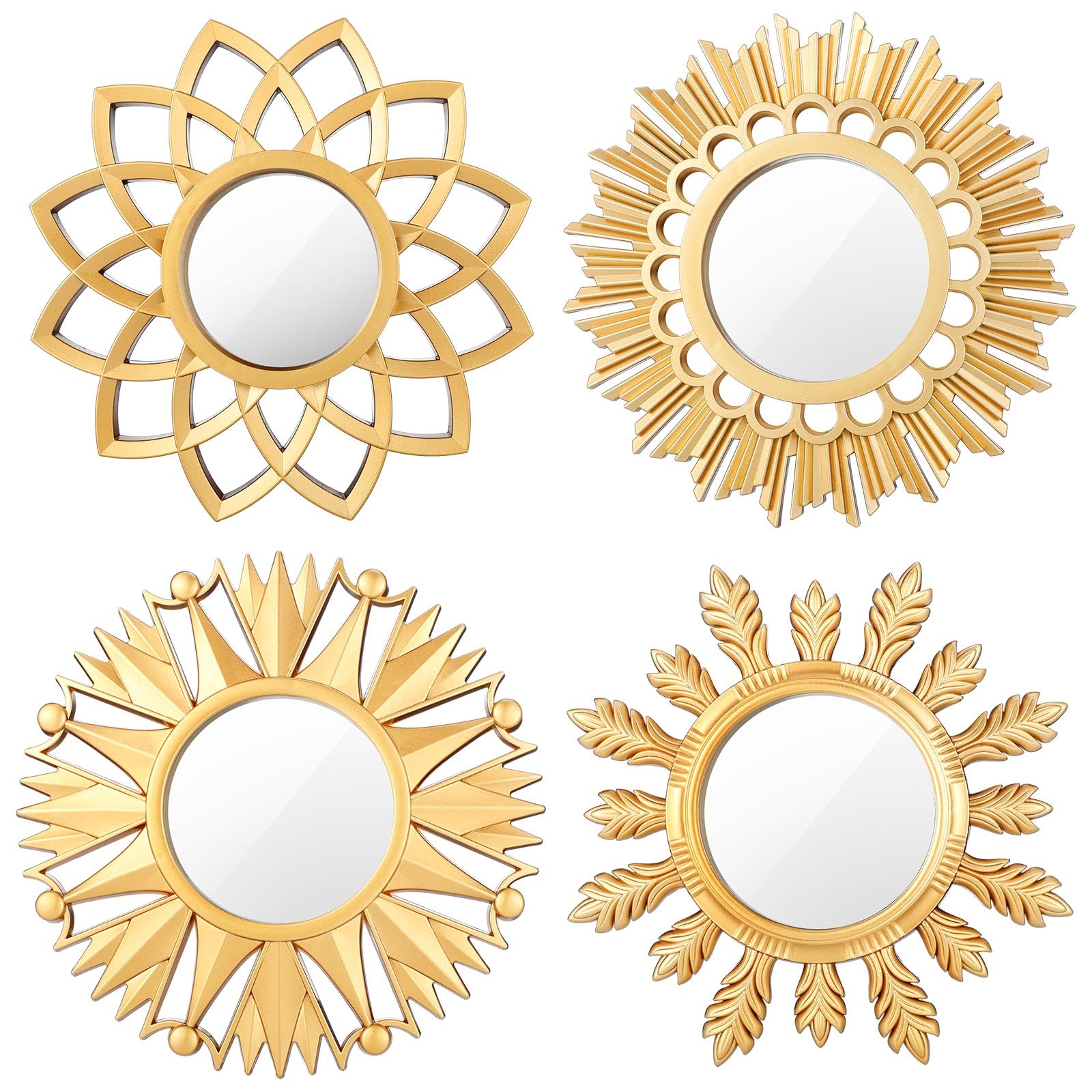 Boho Gold Mirror — Set of 4