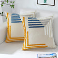 Tufted Boho Fabric Throw Pillow Cover — 20" — 16" x 16" (Pack of 2)