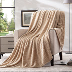 Luxe Beige Throw Pillow — 50"