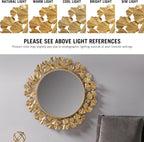 Round Luxe Gold Wall Mirror — 30.5" - View 4