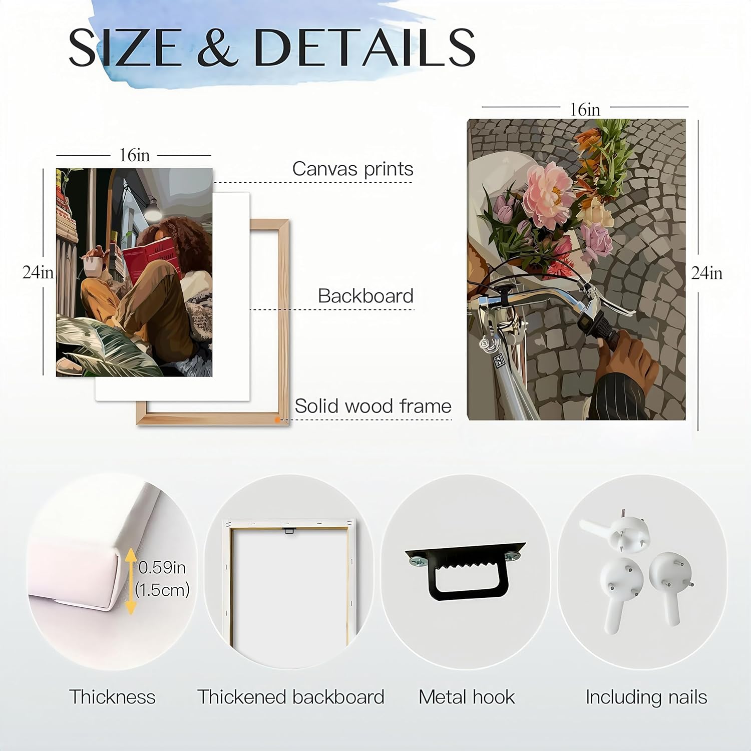 Framed Modern Black Wall Art — 24" - View 4